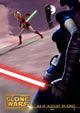 Star Wars: The Clone Wars Movie Poster Print featuring iconic characters and vibrant artwork.