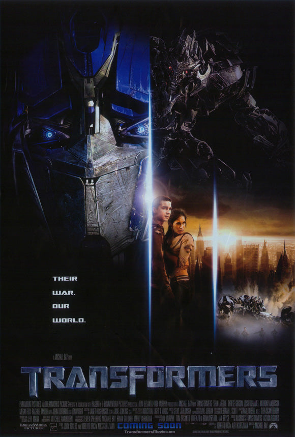 Transformers Movie Poster Print showcasing iconic sci-fi imagery.