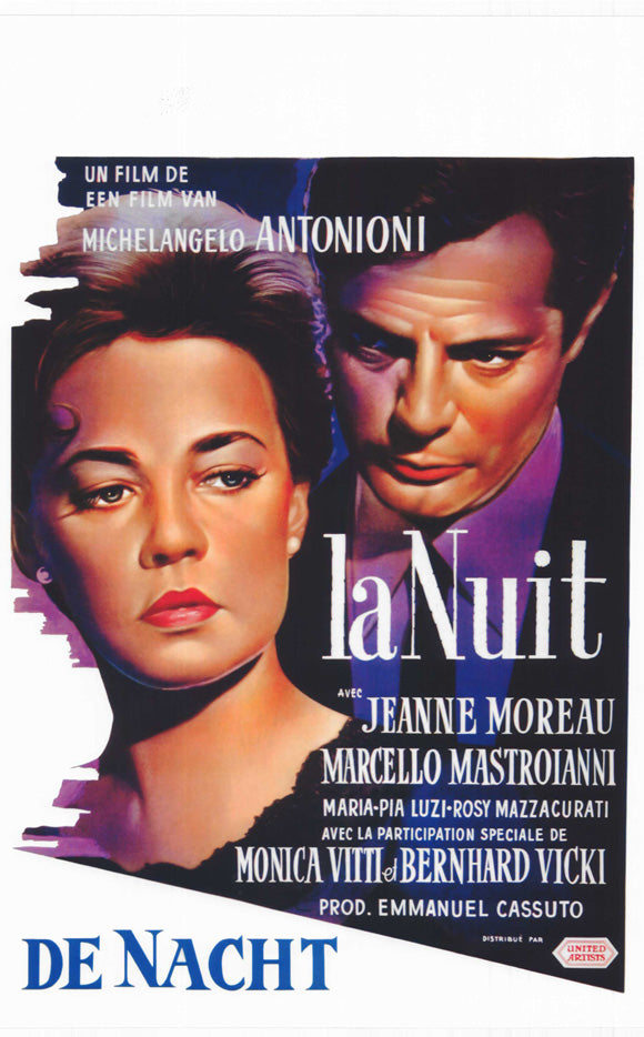 La Notte Movie Poster Print capturing classic cinematic allure.