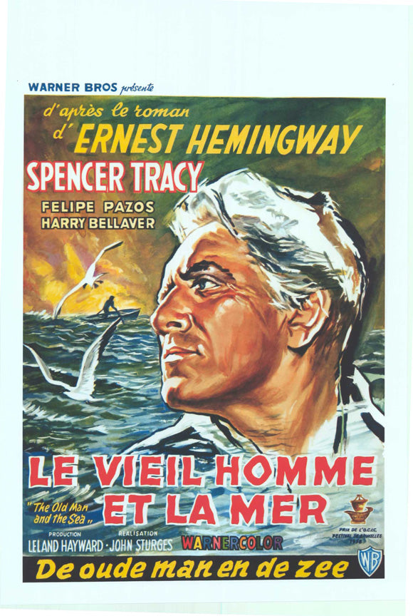 The Old Man and the Sea Movie Poster Print showcasing the iconic tale of adventure.