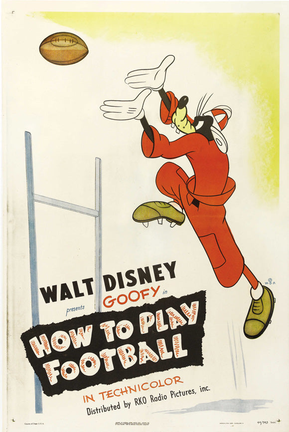 How to Play Football Movie Poster Print featuring vibrant football imagery.