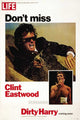 Dirty Harry Movie Poster Print featuring Clint Eastwood in a classic film pose.
