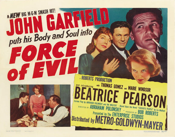 Force of Evil Movie Poster Print featuring classic cinematic themes.