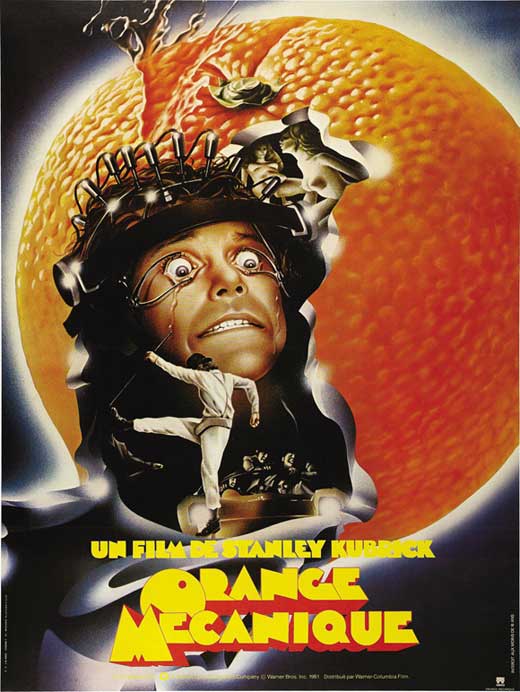 A Clockwork Orange Movie Poster Print showcasing iconic imagery from the film.