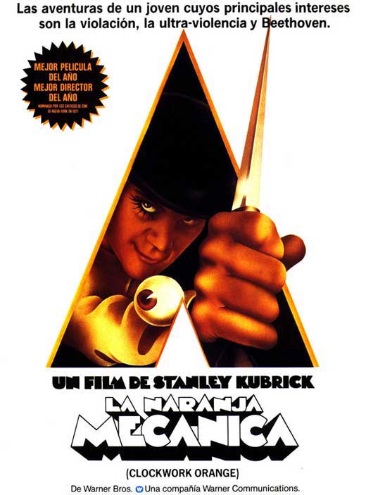 A Clockwork Orange Movie Poster Print featuring iconic imagery