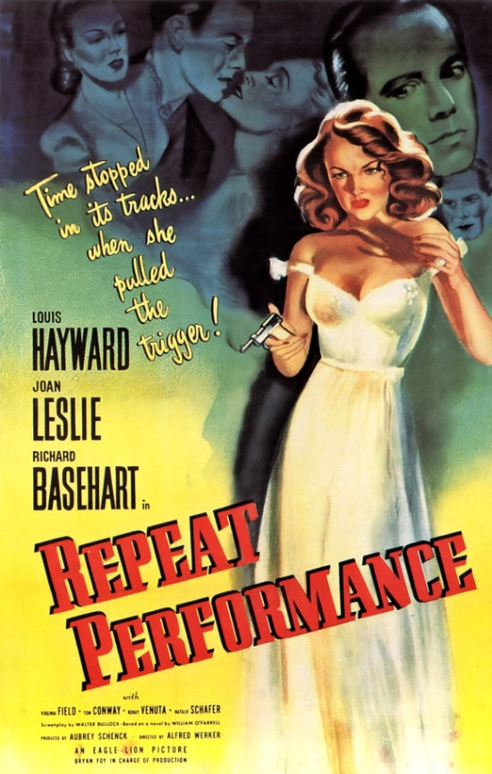 Repeat Performance Movie Poster Print showcasing classic film aesthetics.