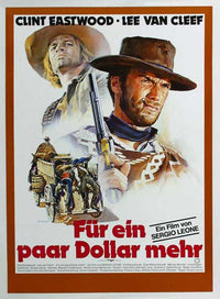 For a Few Dollars More Movie Poster Print featuring iconic Western imagery.