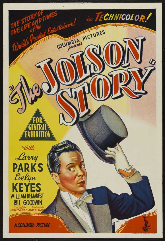 The Jolson Story Movie Poster Print showcasing classic cinema.