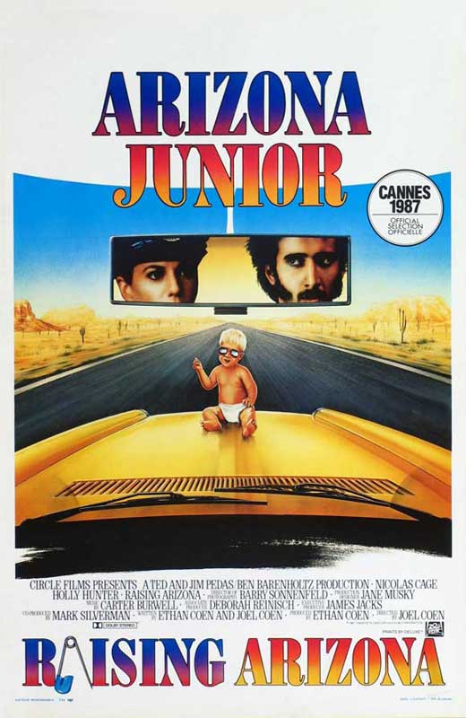Raising Arizona Movie Poster Print showcasing unique film art.