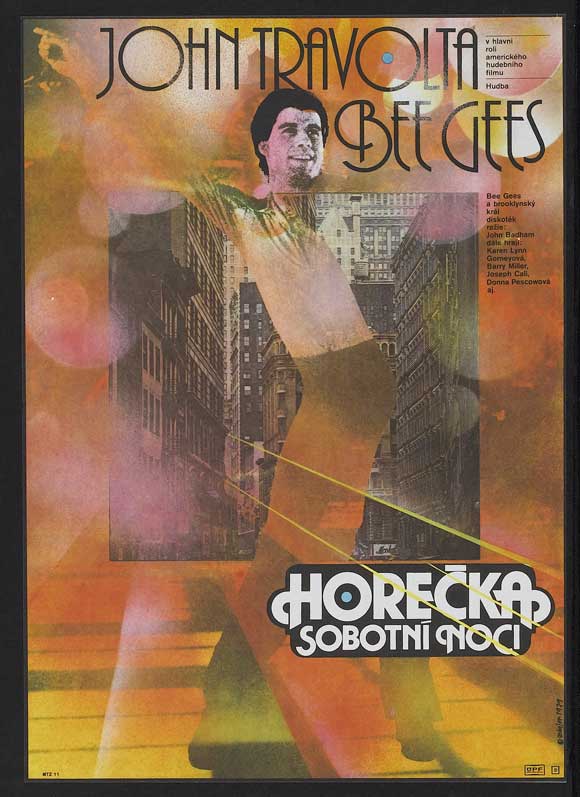 Saturday Night Fever Movie Poster Print, a classic film art piece.