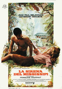 Mississippi Mermaid Movie Poster Print featuring vibrant artwork.