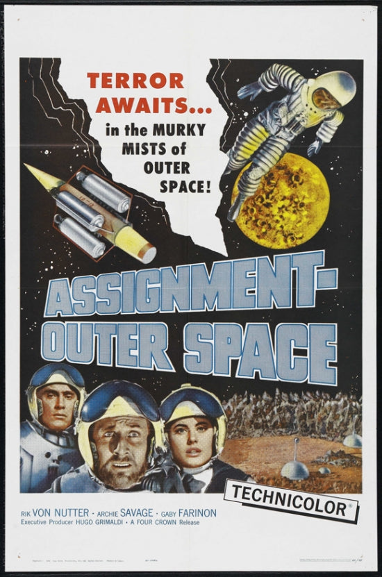 Assignment Outer Space Movie Poster Print showcasing classic sci-fi artwork.