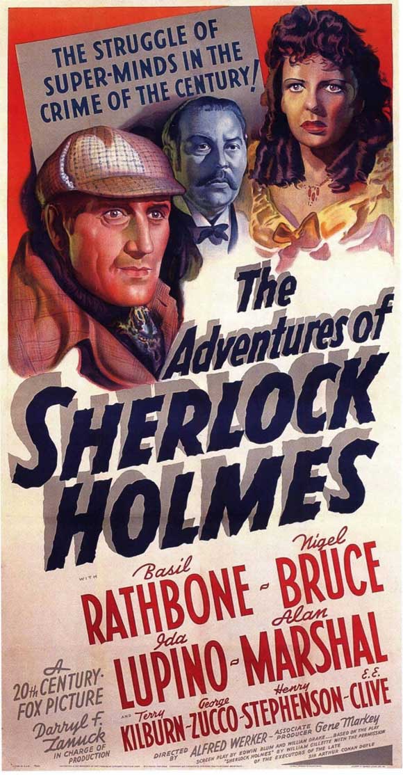 The Adventures of Sherlock Holmes Movie Poster Print, 11 x 17.