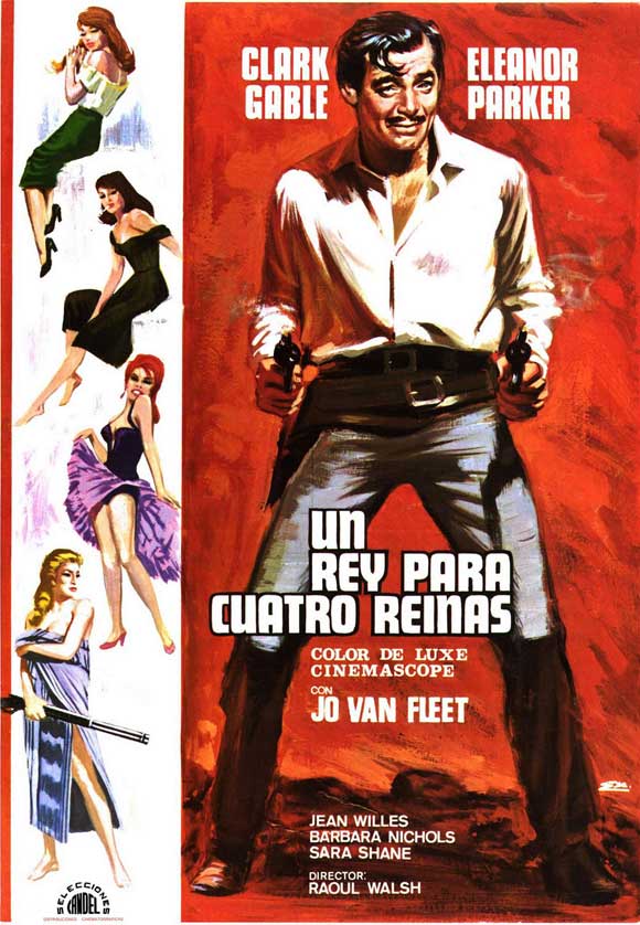 The King and Four Queens Movie Poster Print showcasing classic cinema art.