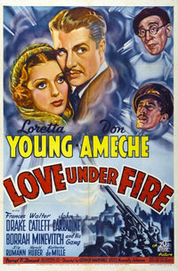 Love Under Fire Movie Poster Print featuring dramatic artwork.