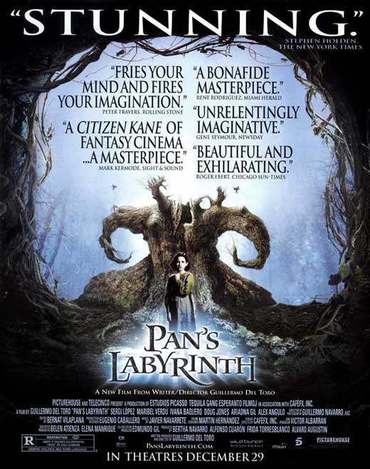 Pan's Labyrinth Movie Poster Print showcasing dark fairy tale visuals.