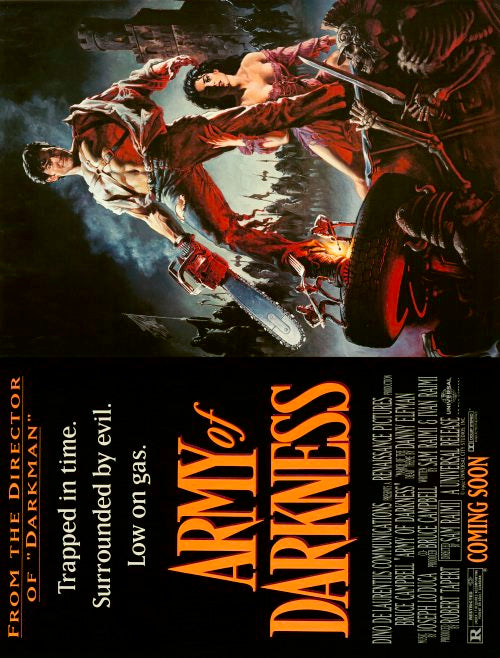 Army of Darkness Movie Poster Print showcasing iconic horror comedy artwork.