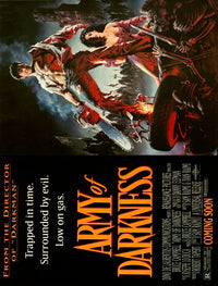Army of Darkness Movie Poster Print showcasing iconic horror comedy artwork.
