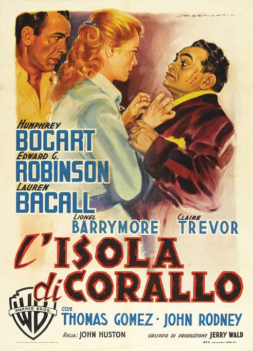 Key Largo Movie Poster Print showcasing classic film imagery.