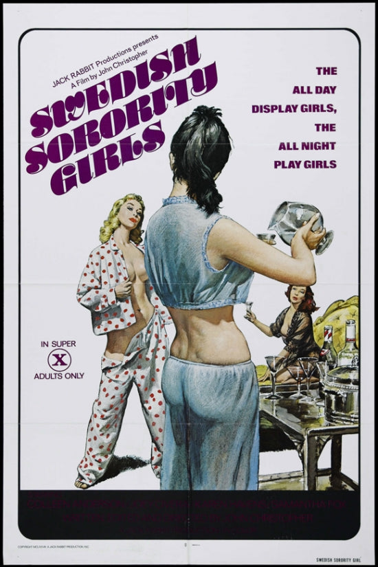 Swedish Sorority Girls Movie Poster Print featuring vibrant colors and fun imagery.