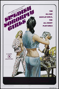 Swedish Sorority Girls Movie Poster Print featuring vibrant colors and fun imagery.