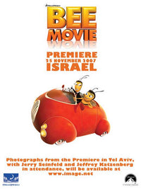 Bee Movie Poster Print featuring colorful animated design.