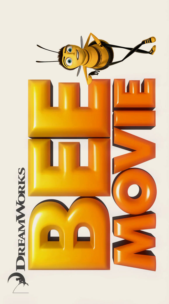 Bee Movie Poster Print featuring vibrant and playful design.
