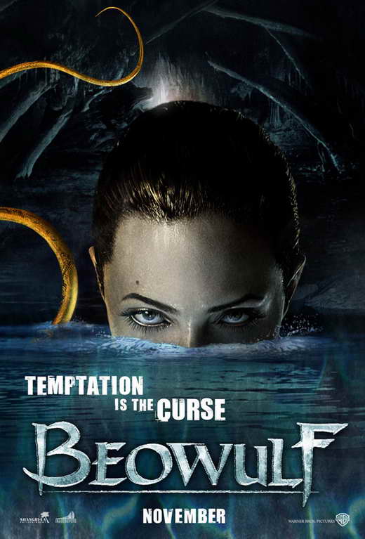 Beowulf Movie Poster Print featuring epic fantasy artwork.