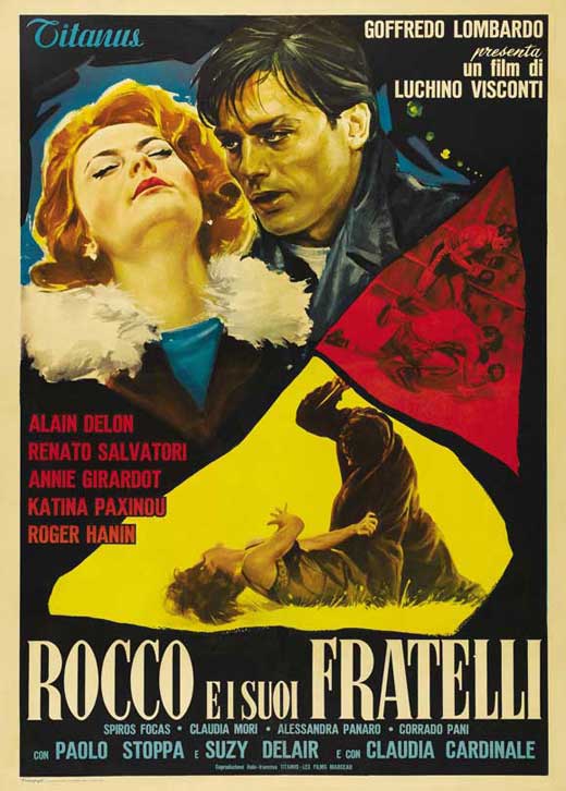 Rocco and His Brothers Movie Poster Print showcasing classic cinema art.