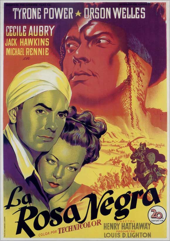 The Black Rose Movie Poster Print showcasing vibrant artwork.