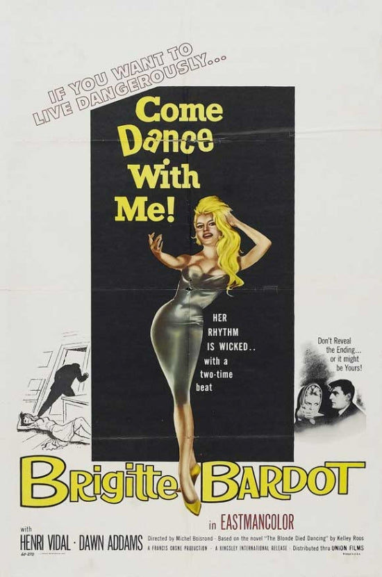Come Dance with Me Movie Poster Print featuring vibrant dance imagery.