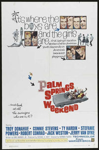Palm Springs Weekend Movie Poster Print showcasing vibrant colors and retro design.