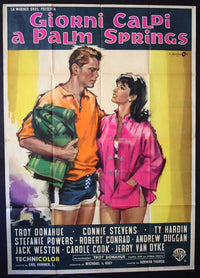 Palm Springs Weekend Movie Poster Print showcasing vibrant colors and design.