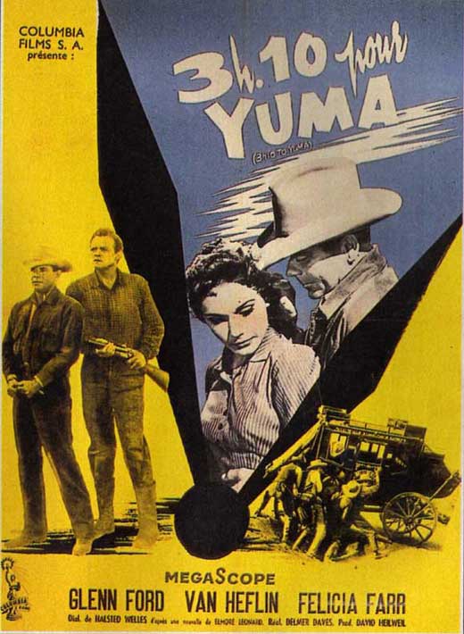 3:10 to Yuma Movie Poster Print showcasing classic western film art.