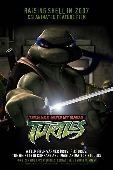 Teenage Mutant Ninja Turtles Movie Poster Print featuring iconic characters.