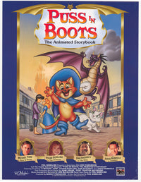 Puss in Boots: The Animated Storybook Movie Poster Print - Colorful and whimsical design.