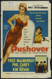Pushover movie poster print showcasing classic cinema art.