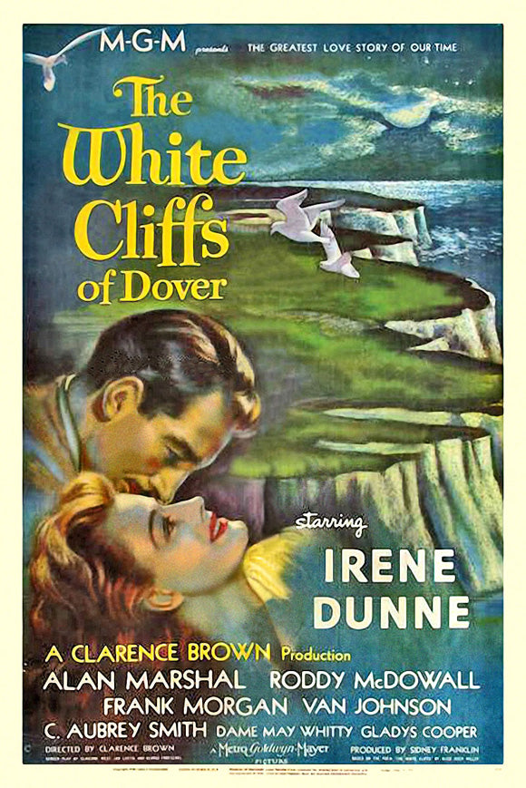 The White Cliffs of Dover Movie Poster Print showcasing iconic cliffs.