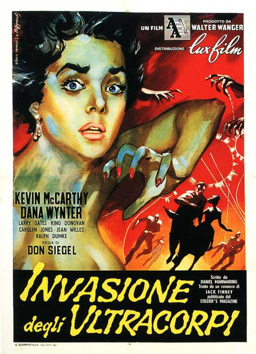Invasion of the Body Snatchers Movie Poster Print showcasing classic film art.