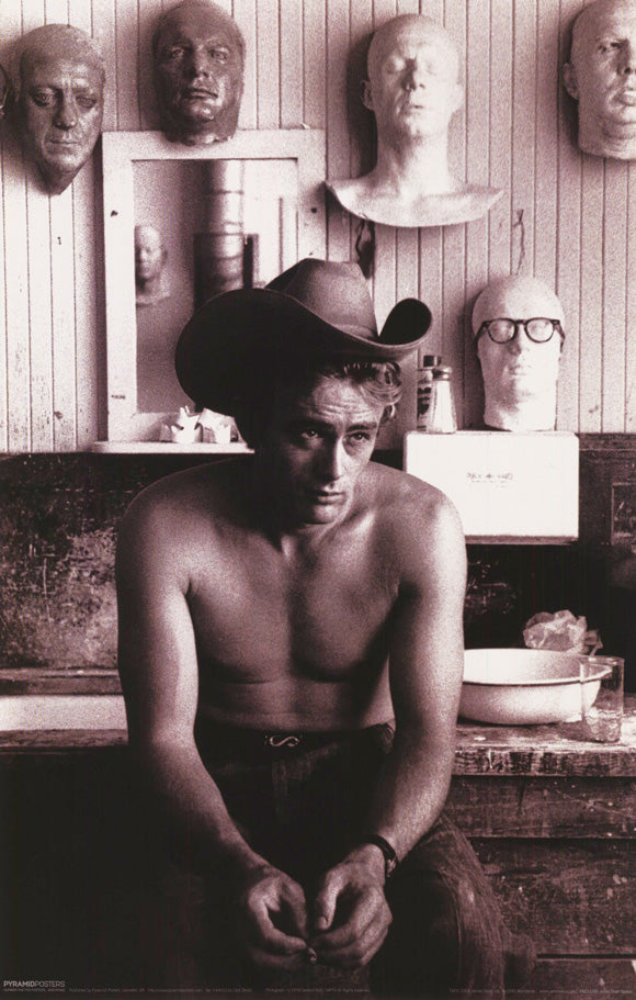 James Dean Movie Poster Print featuring classic Hollywood icon.
