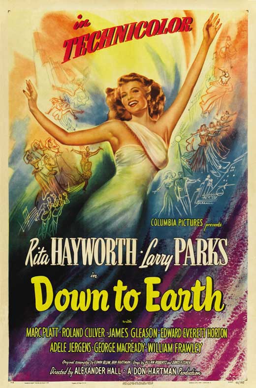 Down to Earth Movie Poster Print for film lovers, vibrant colors on premium paper.