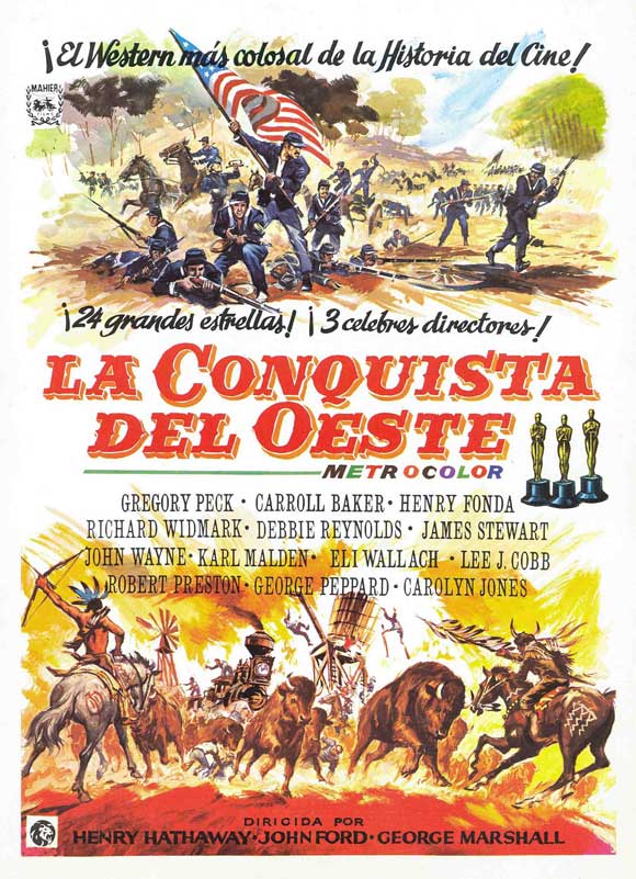 How the West Was Won Movie Poster Print featuring classic Western imagery.