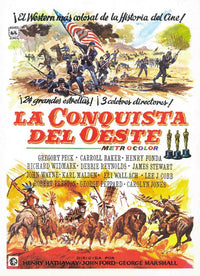 How the West Was Won Movie Poster Print featuring classic Western imagery.