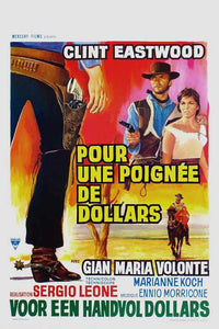 A Fistful of Dollars Movie Poster Print showcasing classic cinema art.