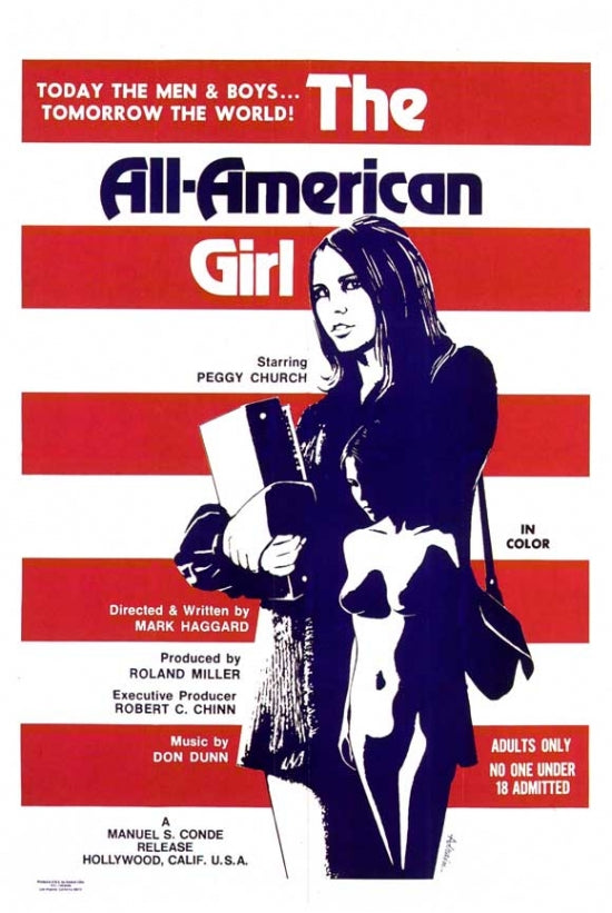 The All-American Girl Movie Poster Print featuring classic Americana themes.
