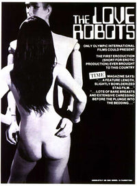The Love Robots Movie Poster Print showcasing a futuristic love theme.