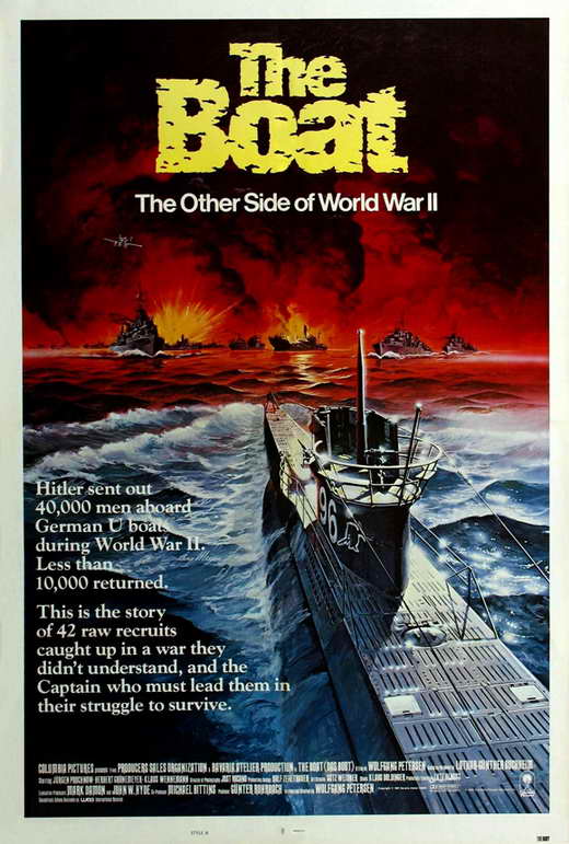 Das Boot Movie Poster Print showcasing intense naval warfare imagery.