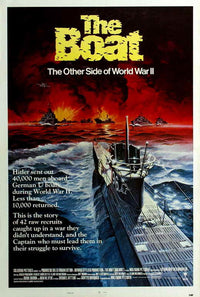 Das Boot Movie Poster Print showcasing intense naval warfare imagery.
