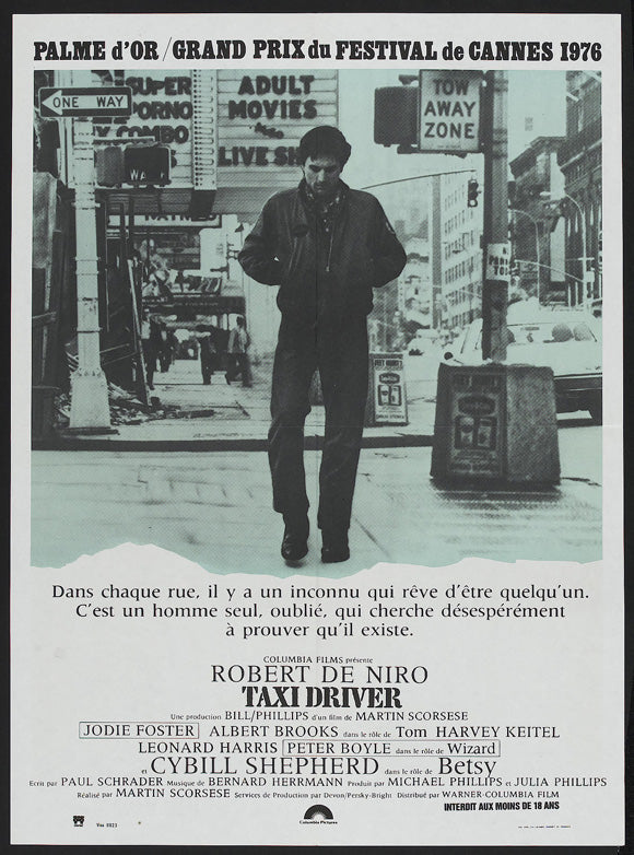Taxi Driver Movie Poster Print featuring iconic film imagery.