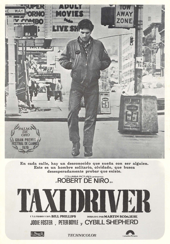Taxi Driver Movie Poster Print showcasing classic film art.